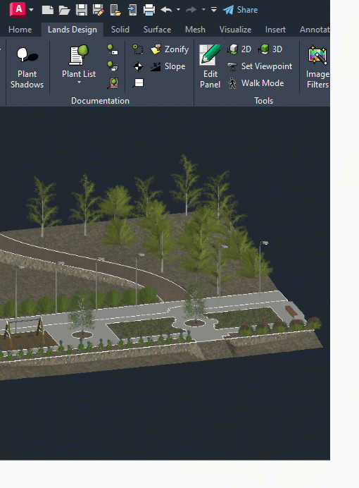 Automatic plant list in Lands Design for AutoCAD