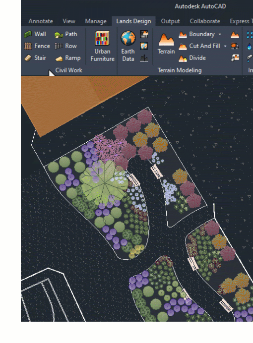 Creating parametric  walls and fences in Lands Design for AutoCAD