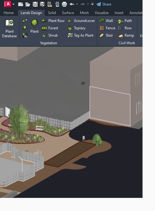 Designing vertical gardens and topiary art in Lands Design for AutoCAD